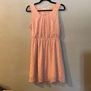 Pink polka dot dress